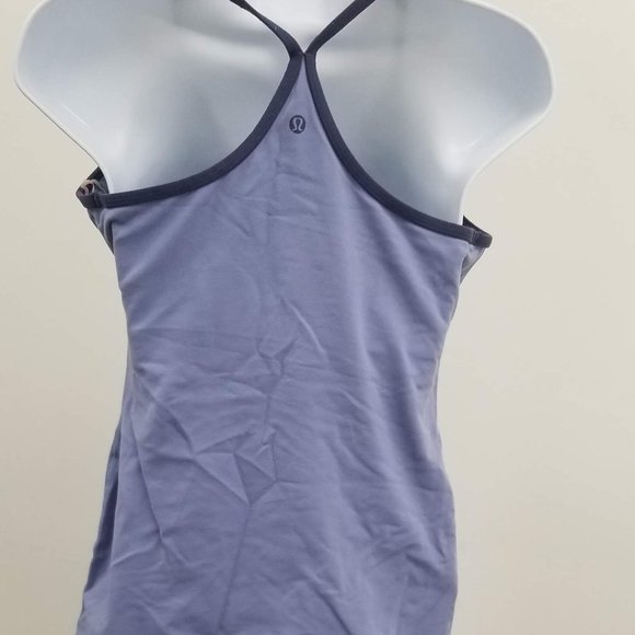 LULULEMON BLUE V-NECK HALTER TANK TOP SIZE 0 - Picture 2 of 5
